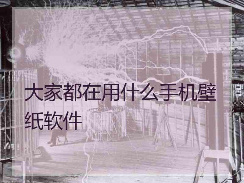 大家都在用什么手机壁纸软件