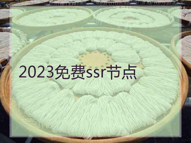 2023免费ssr节点
