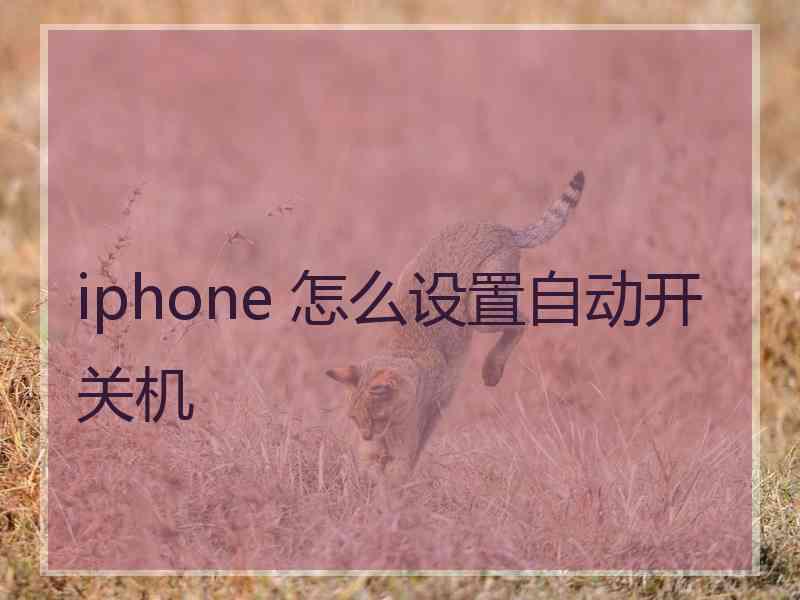 iphone 怎么设置自动开关机