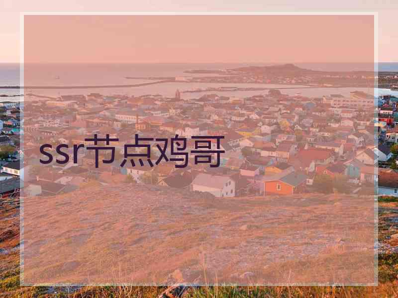 ssr节点鸡哥