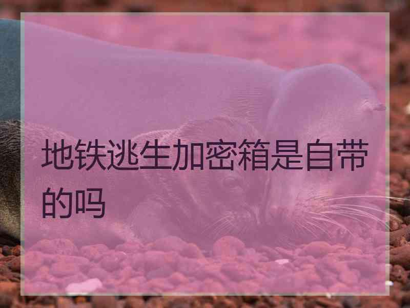 地铁逃生加密箱是自带的吗