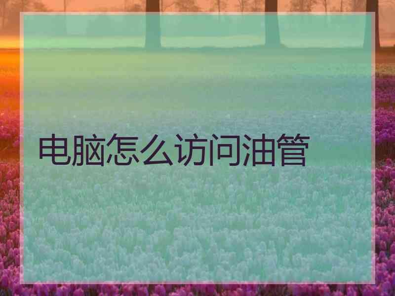 电脑怎么访问油管