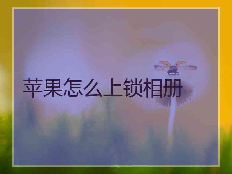 苹果怎么上锁相册