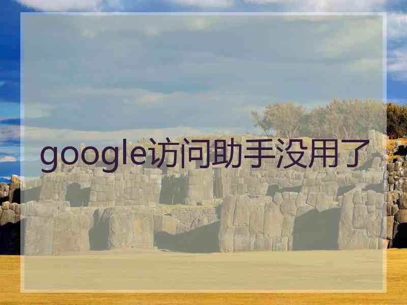 google访问助手没用了