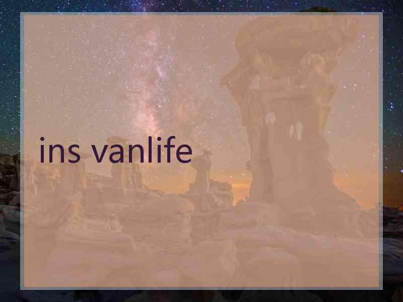 ins vanlife