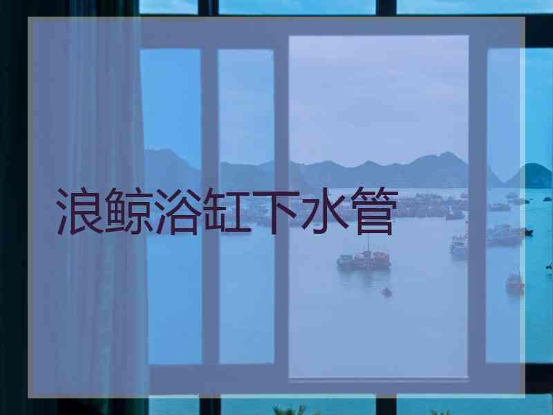 浪鲸浴缸下水管