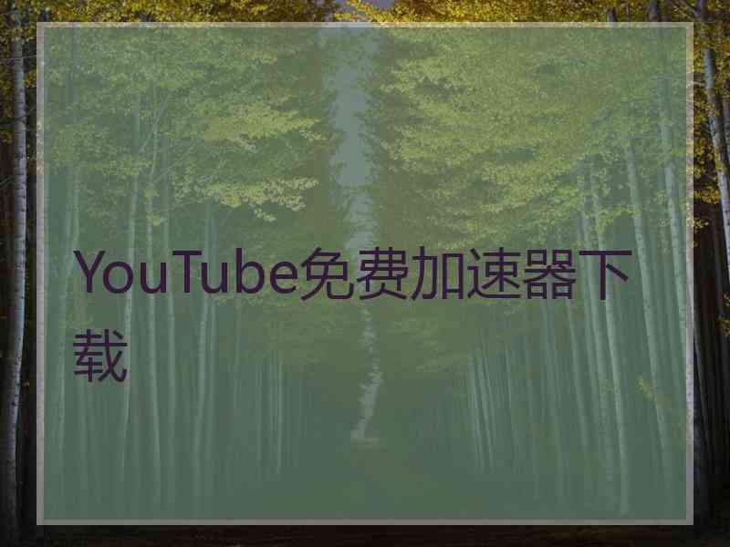 YouTube免费加速器下载