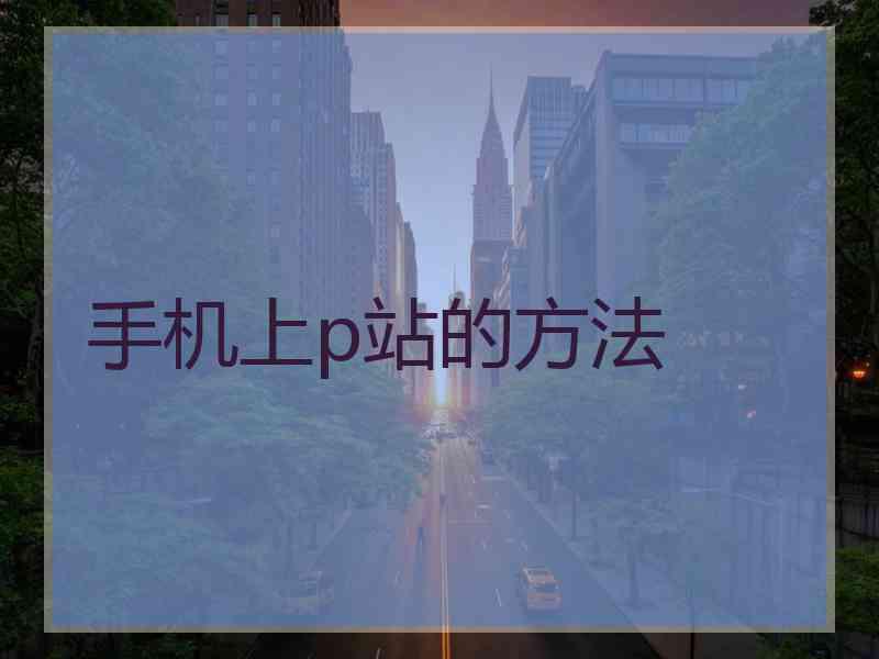 手机上p站的方法