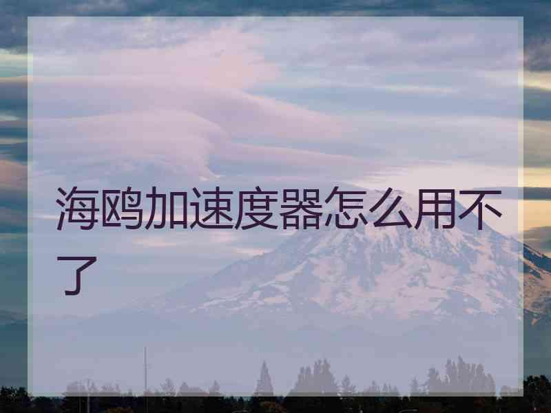 海鸥加速度器怎么用不了