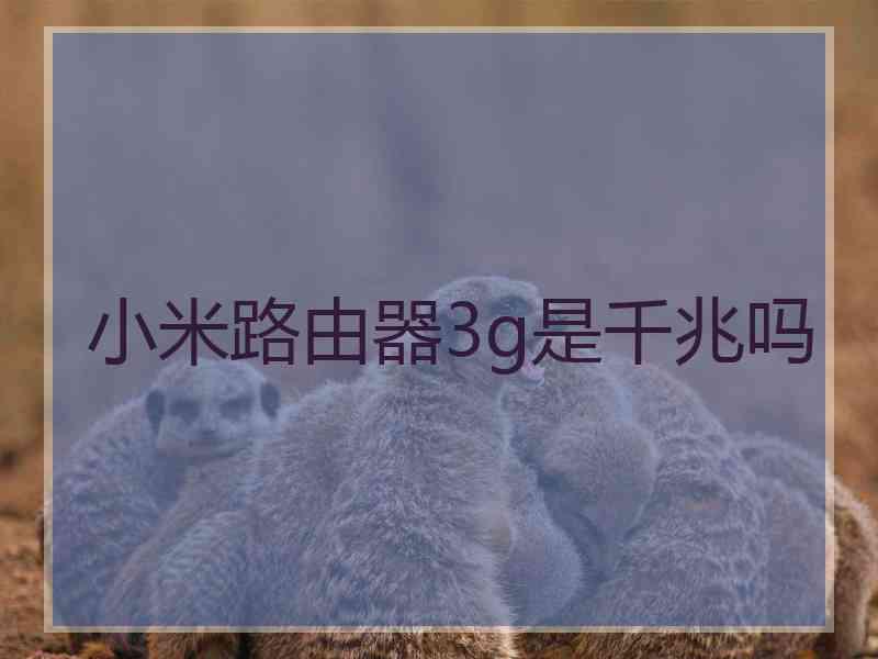 小米路由器3g是千兆吗