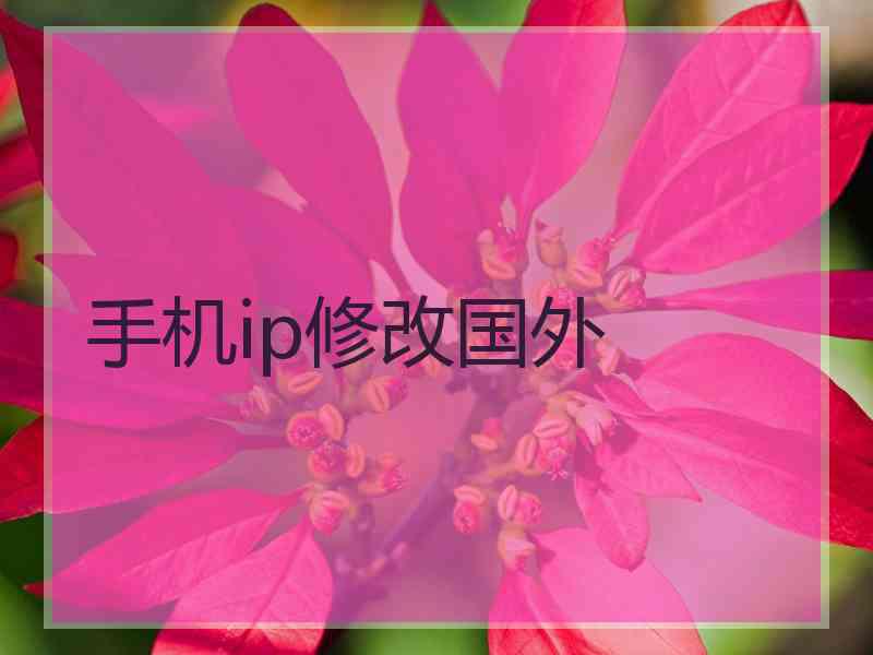 手机ip修改国外