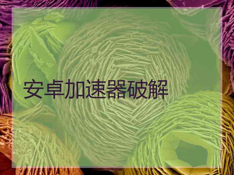 安卓加速器破解