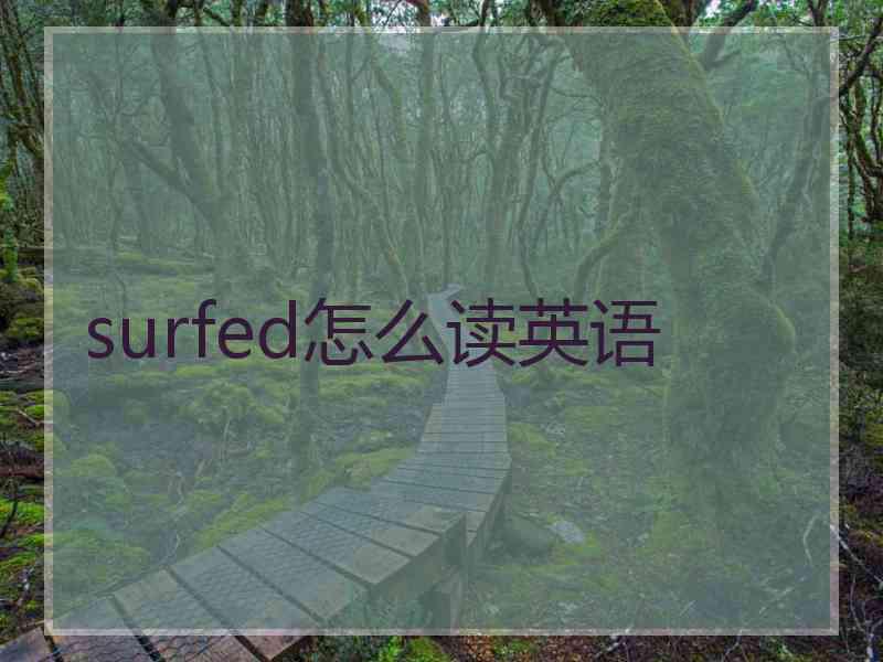 surfed怎么读英语