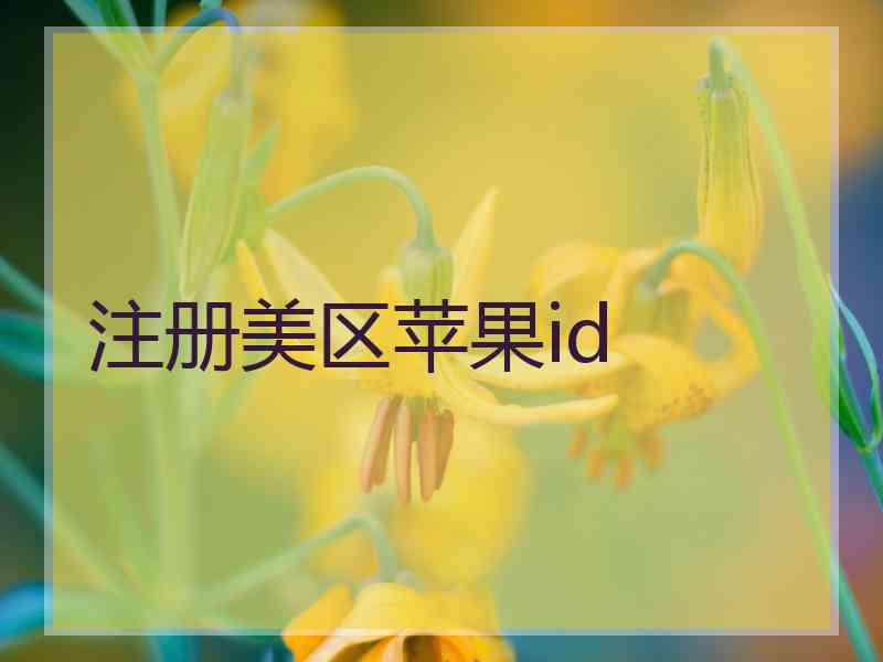 注册美区苹果id