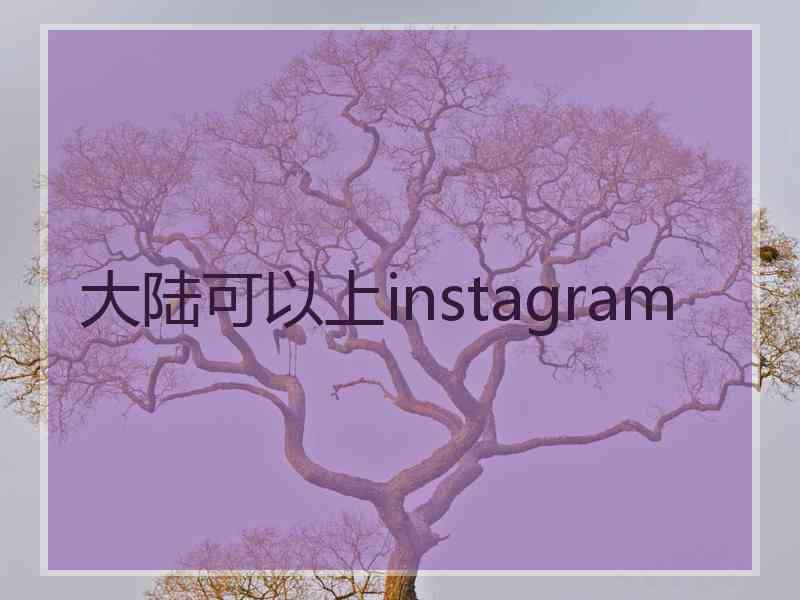 大陆可以上instagram