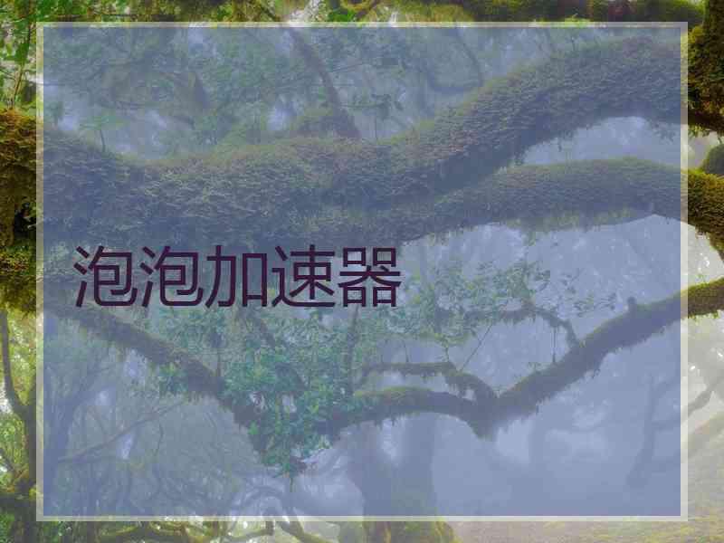 泡泡加速器