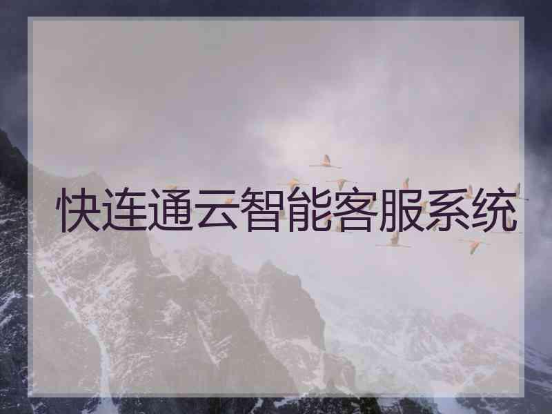 快连通云智能客服系统