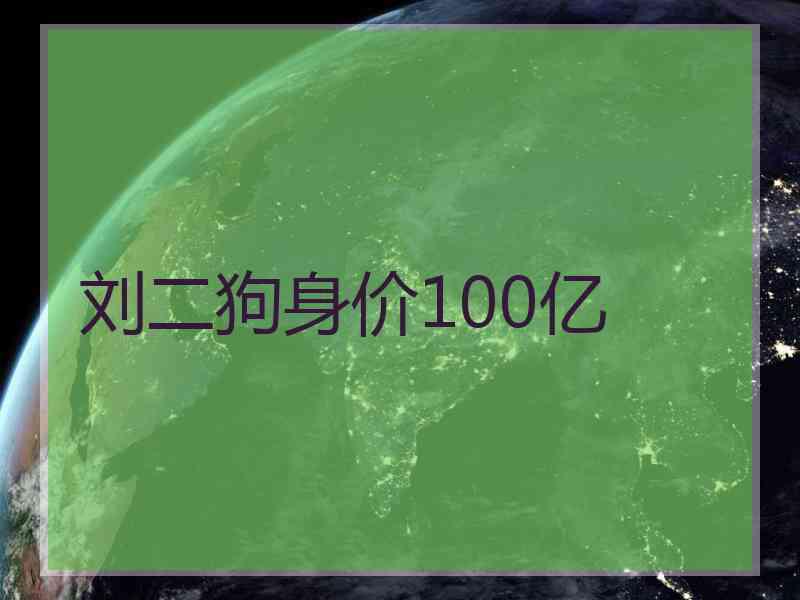 刘二狗身价100亿