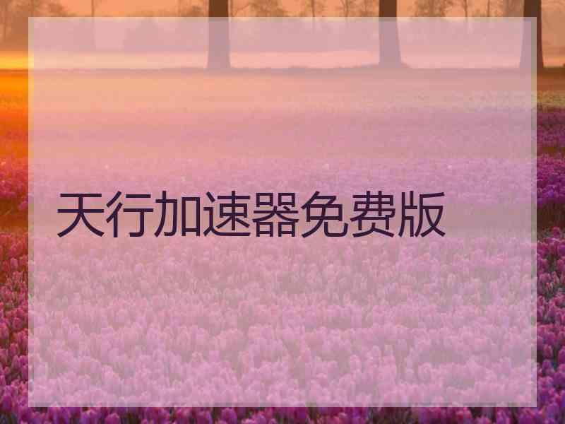 天行加速器免费版