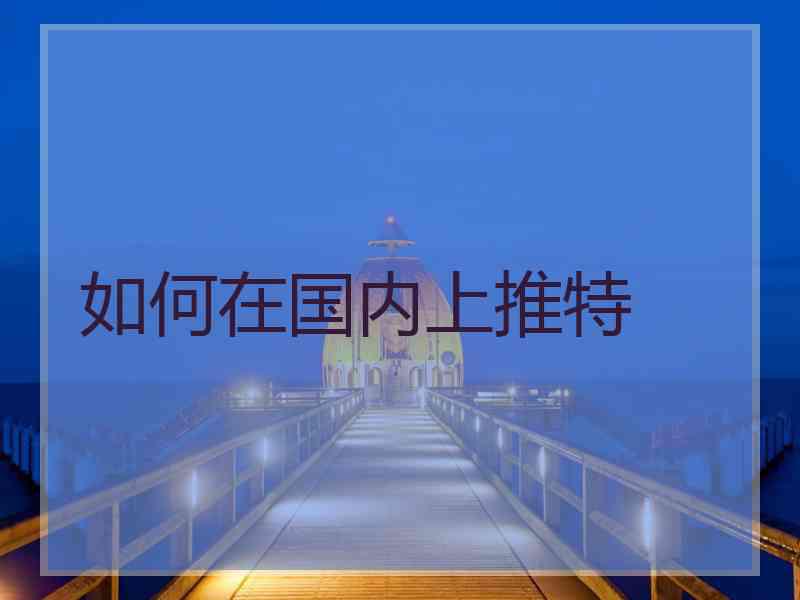 如何在国内上推特