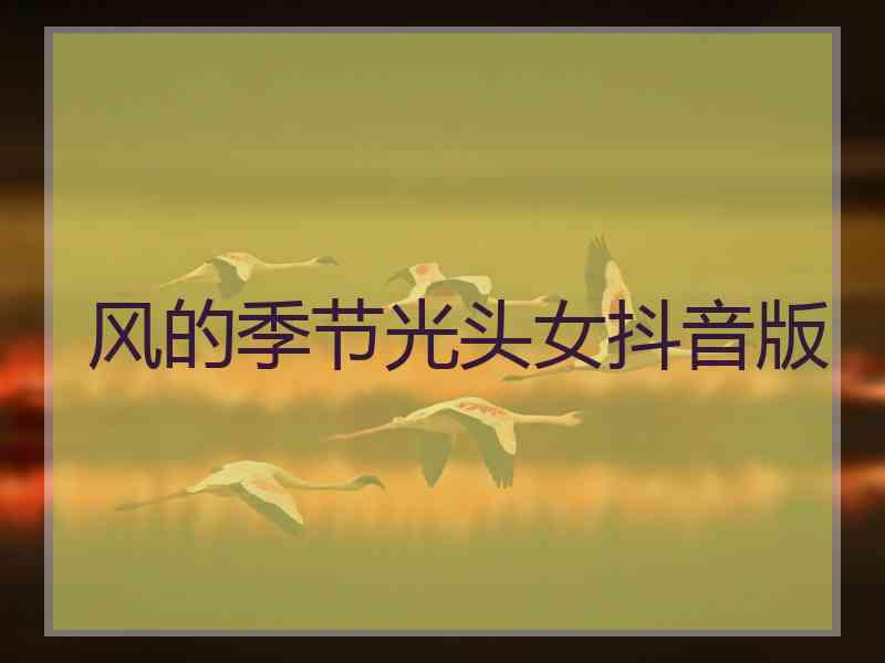 风的季节光头女抖音版