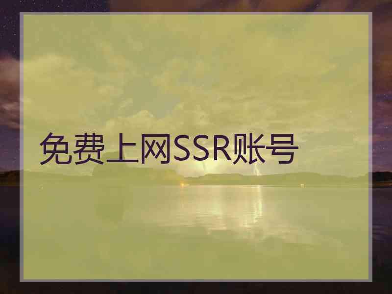 免费上网SSR账号