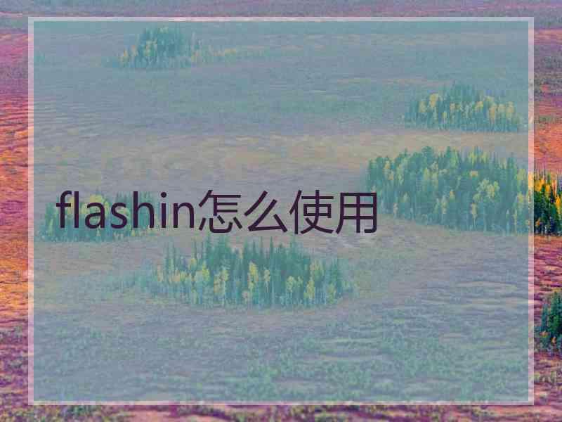 flashin怎么使用
