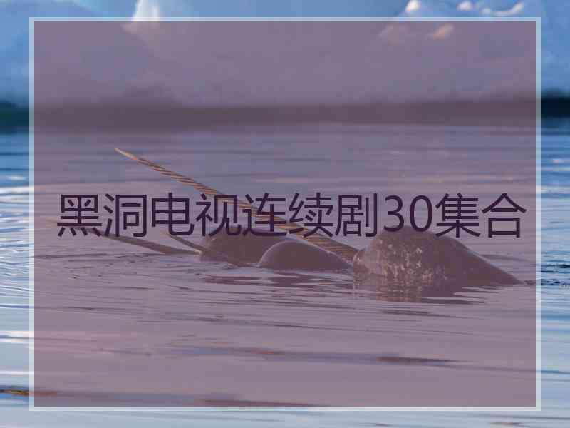 黑洞电视连续剧30集合