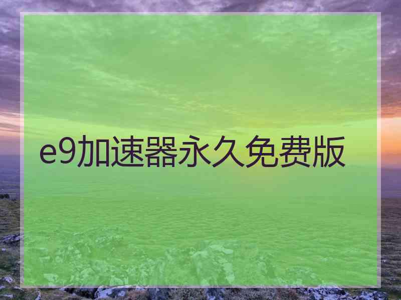 e9加速器永久免费版