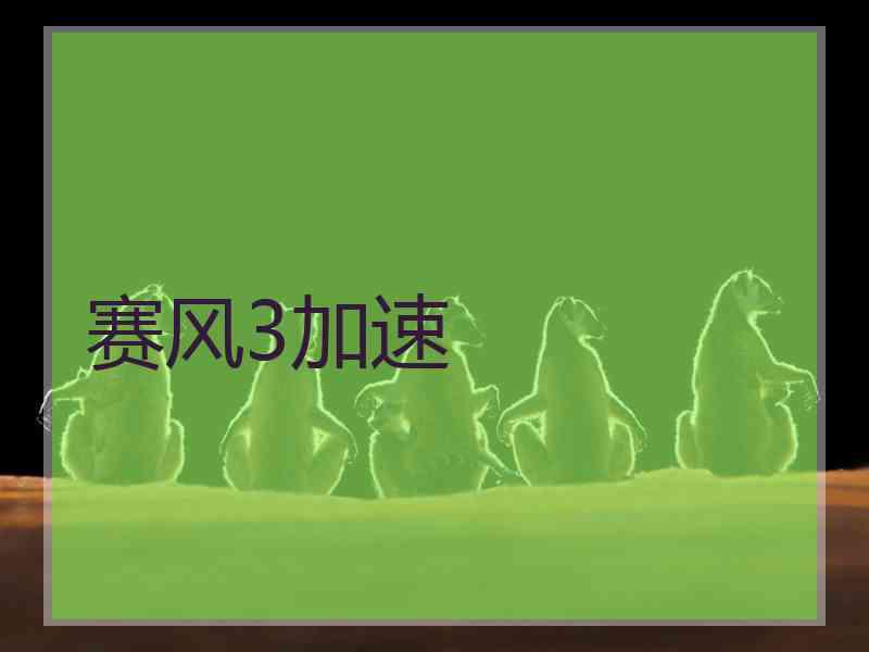 赛风3加速