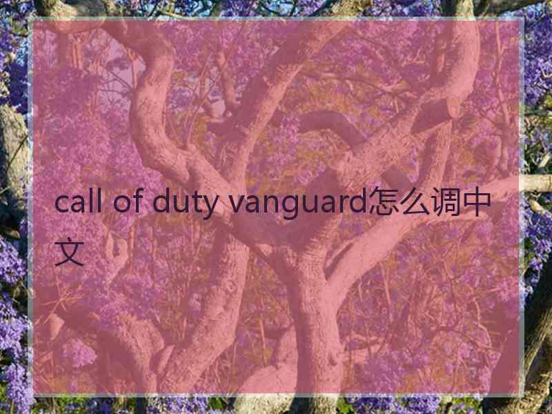 call of duty vanguard怎么调中文