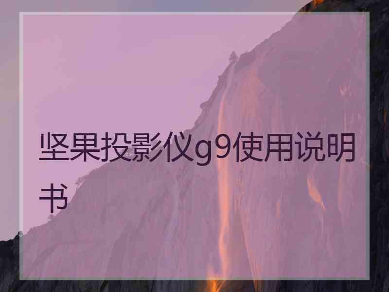 坚果投影仪g9使用说明书