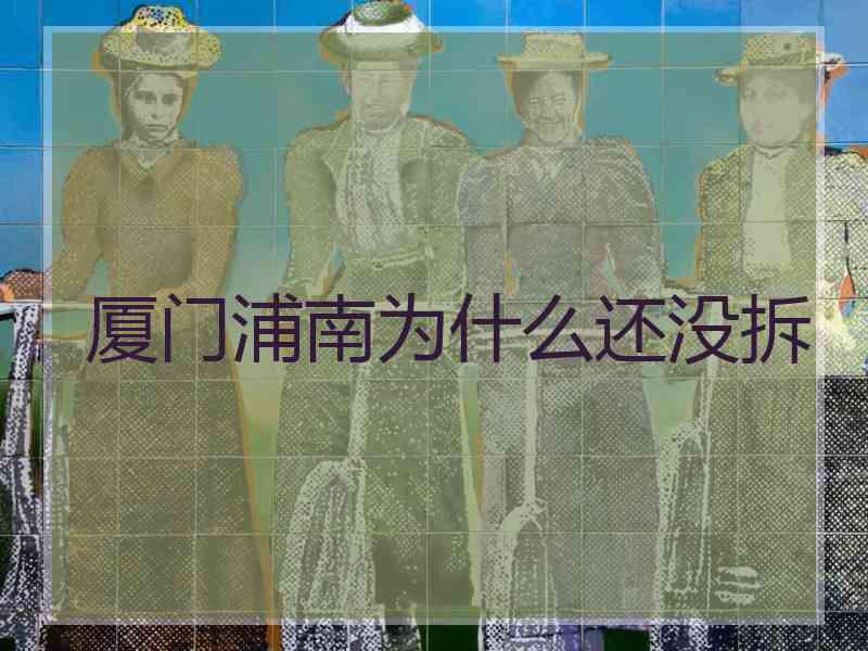 厦门浦南为什么还没拆