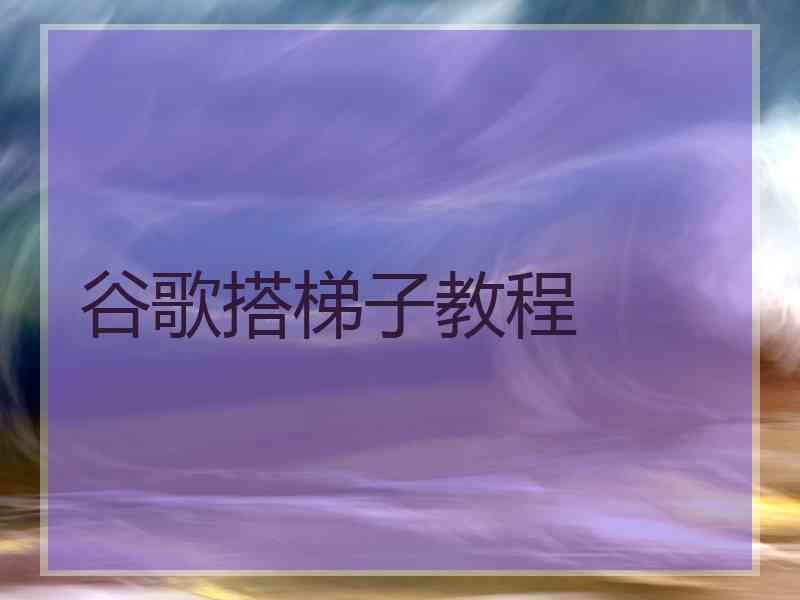 谷歌搭梯子教程