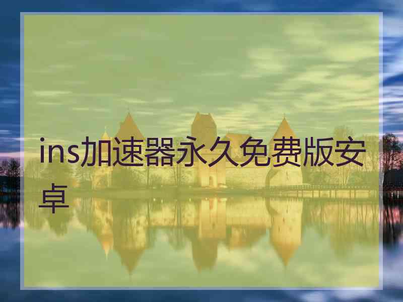 ins加速器永久免费版安卓