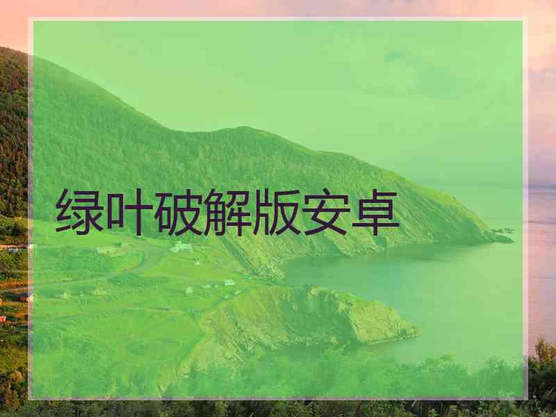 绿叶破解版安卓
