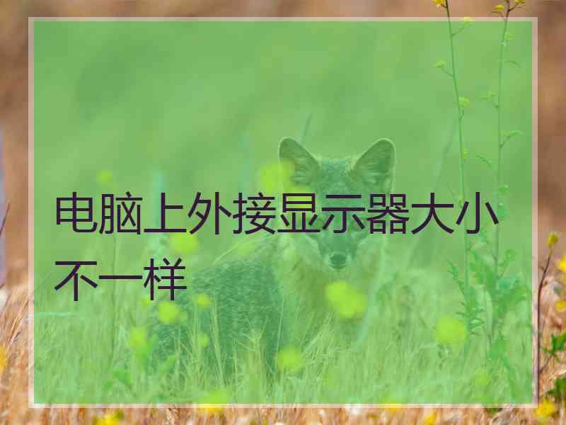 电脑上外接显示器大小不一样