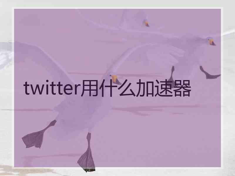 twitter用什么加速器