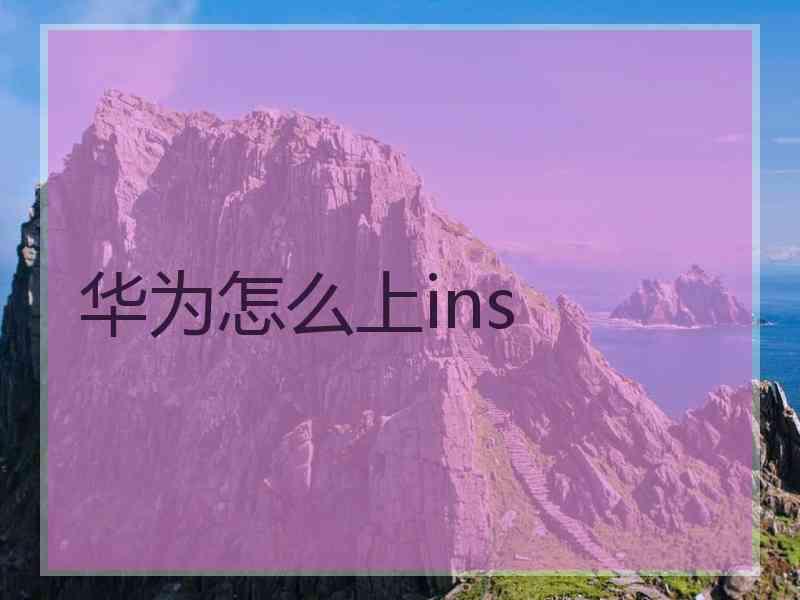 华为怎么上ins
