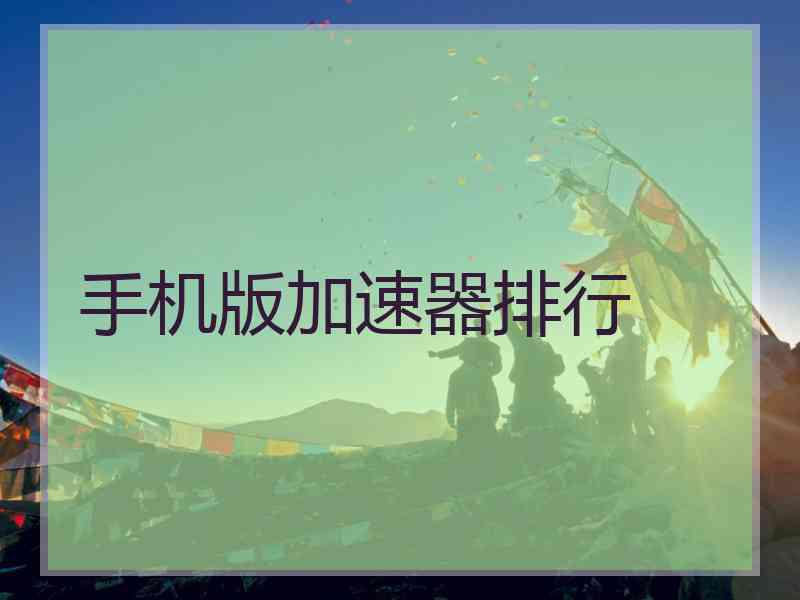 手机版加速器排行