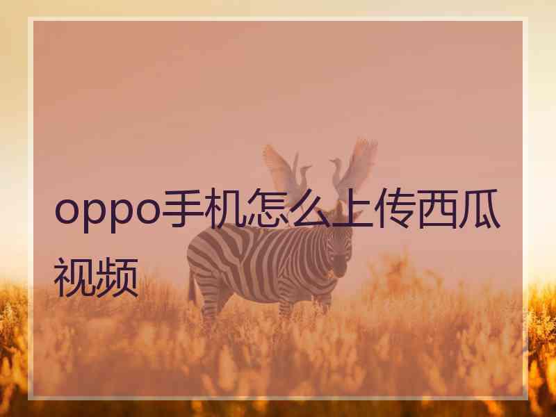 oppo手机怎么上传西瓜视频