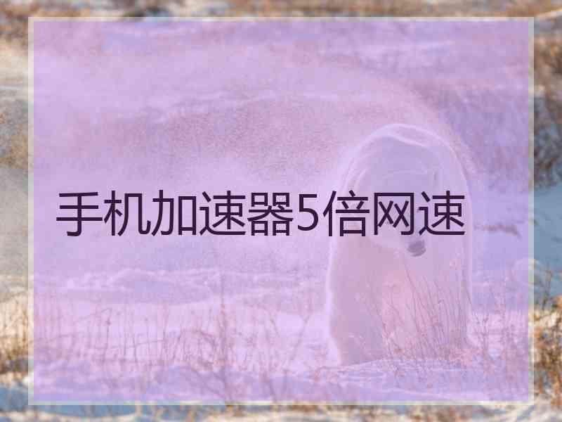 手机加速器5倍网速