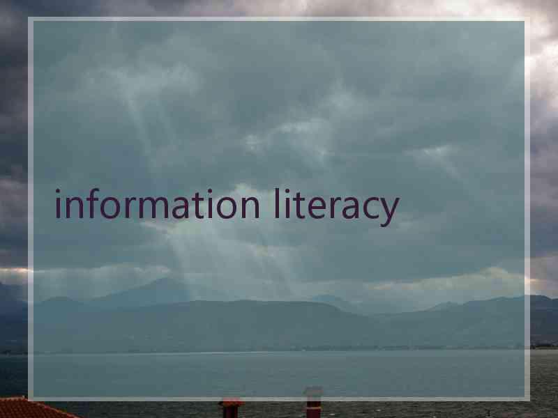 information literacy