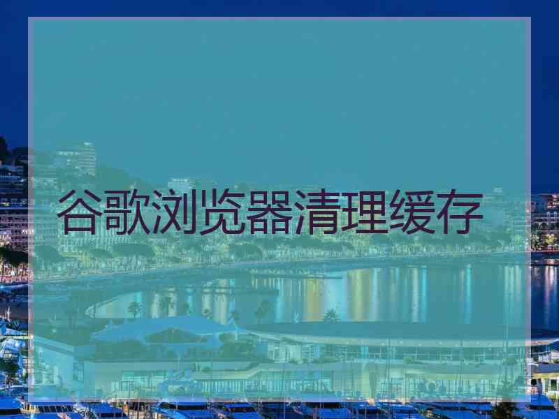 谷歌浏览器清理缓存