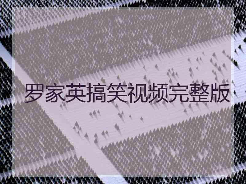 罗家英搞笑视频完整版