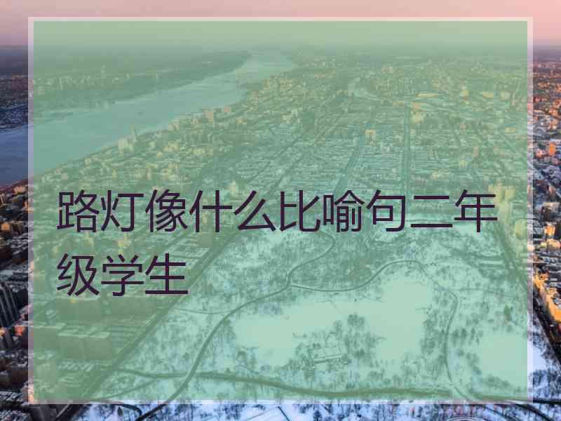 路灯像什么比喻句二年级学生