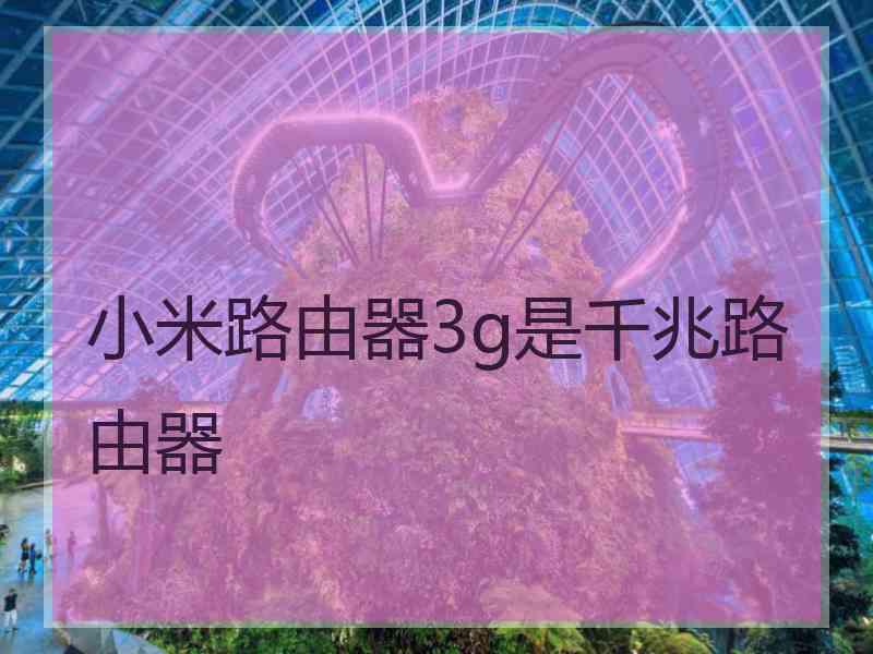 小米路由器3g是千兆路由器
