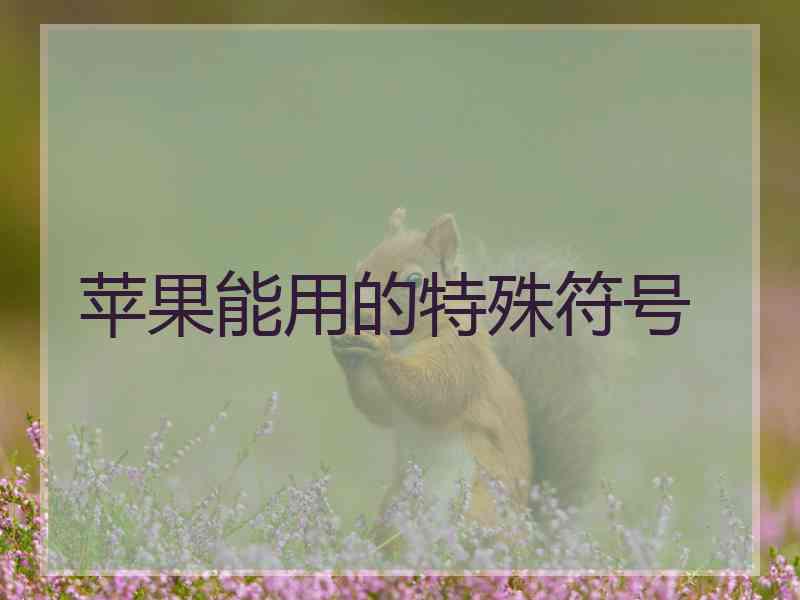 苹果能用的特殊符号