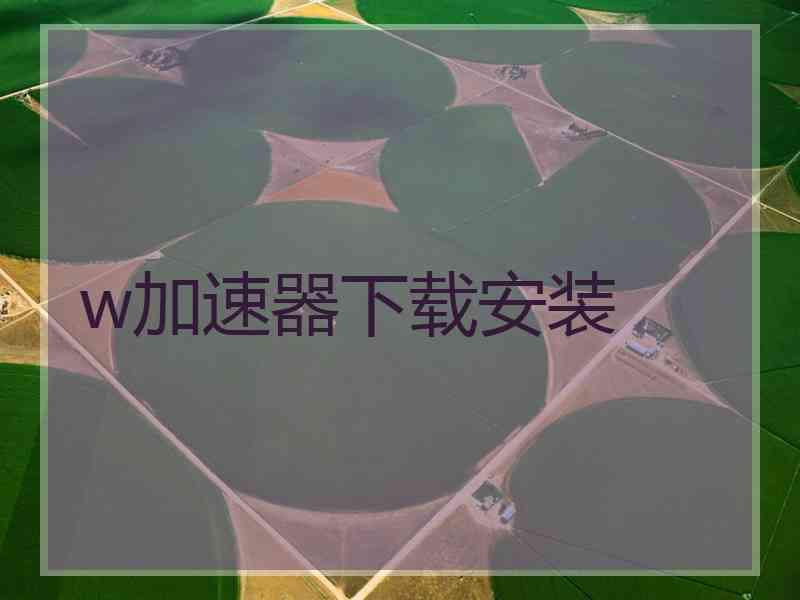 w加速器下载安装